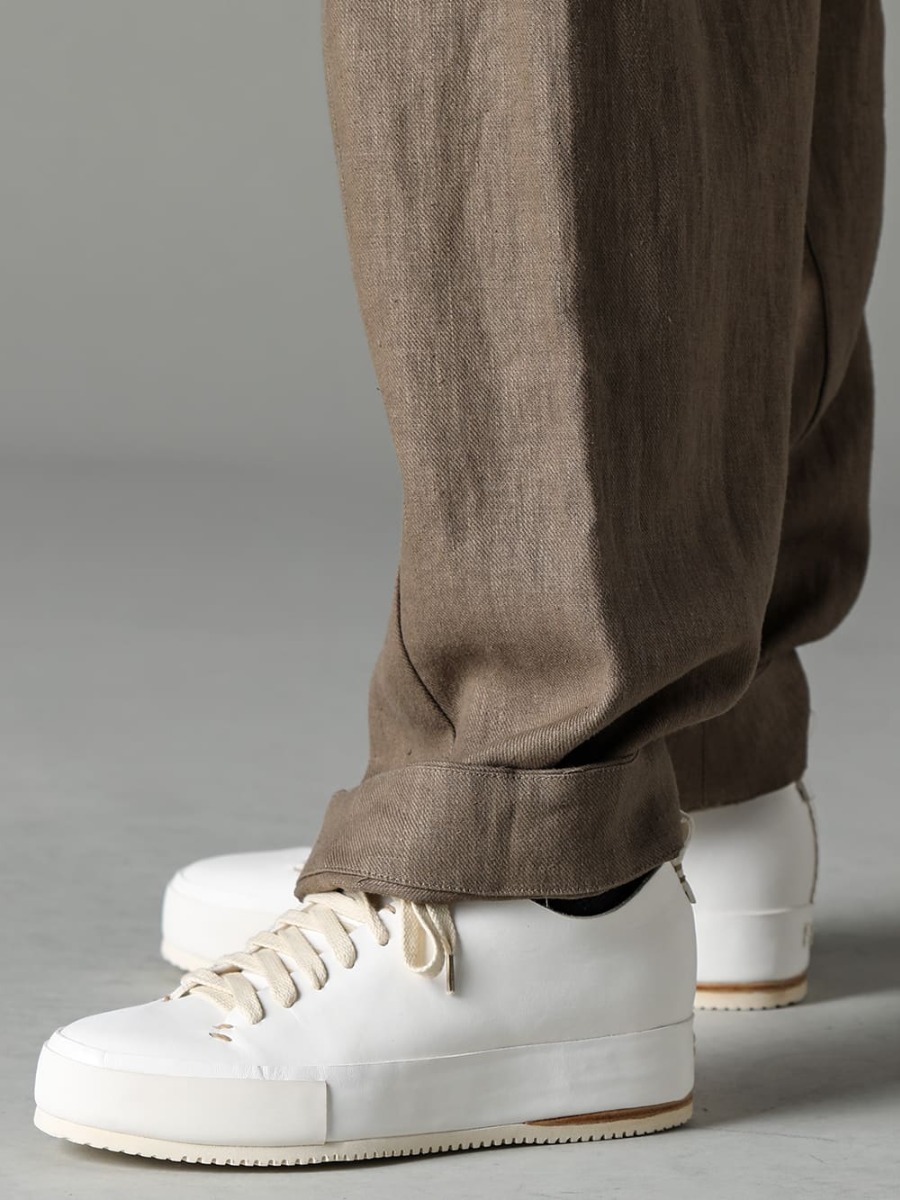 O PROJECT- O PROJECT 23SS(Spring-Summer) From New York, a must-see high quality shoes brand “FEIT” for those who want to be ahead of new shoe labels - TROUSERS#72-Cement- Trousers #72 Cement Hemp Twill - FEIT-Hand-Sewn-Low- FEIT Hand-Sewn-Low 3-004