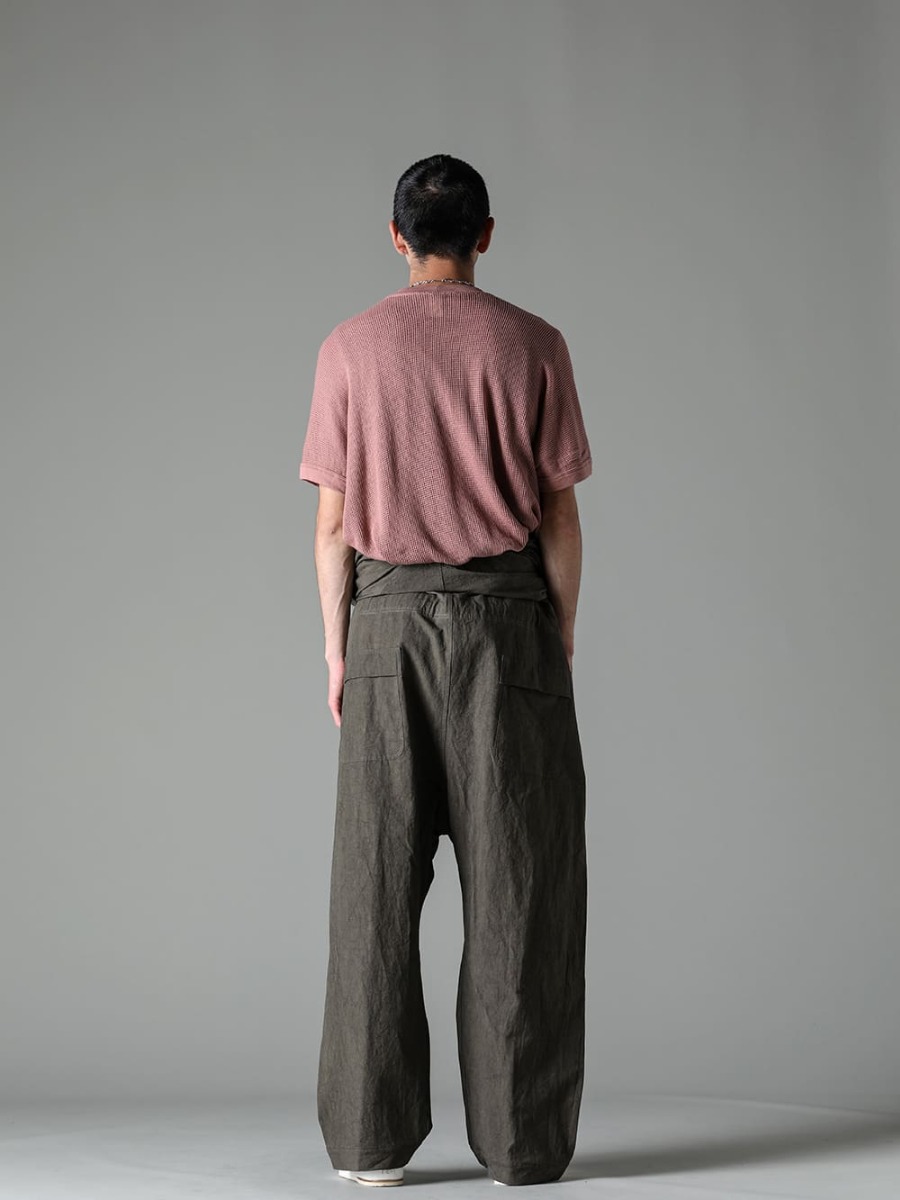  O PROJECT- O PROJECT 23SS (Spring-Summer) Jumpsuit that can cope with temperature differences between day and night with the idea of a bottom with outerwear - O15TS1-mesh-OLD-PINK-SS TEE Cotton Mesh - O15TT1-OLD-PINK-Sleeveless Tee Cotton Hemp Jersey Old Pink - GP3-GP3 - cross pendant - GN1-50-GN1-50 - handmade chain necklace 50cm - O15JS1-DK-GREY - jumpsuit dark grey fine canvas - FEIT-Hand-Sewn-Low-FEIT Hand-Sewn-Low 3-002