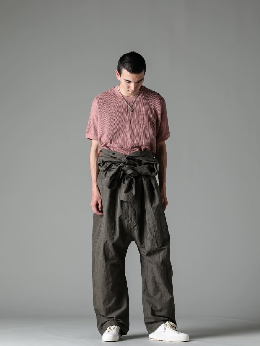  O PROJECT- O PROJECT 23SS (Spring-Summer) Jumpsuit that can cope with temperature differences between day and night with the idea of a bottom with outerwear - O15TS1-mesh-OLD-PINK-SS TEE Cotton Mesh - O15TT1-OLD-PINK-Sleeveless Tee Cotton Hemp Jersey Old Pink - GP3-GP3 - cross pendant - GN1-50-GN1-50 - handmade chain necklace 50cm - O15JS1-DK-GREY - jumpsuit dark grey fine canvas - FEIT-Hand-Sewn-Low-FEIT Hand-Sewn-Low 3-011