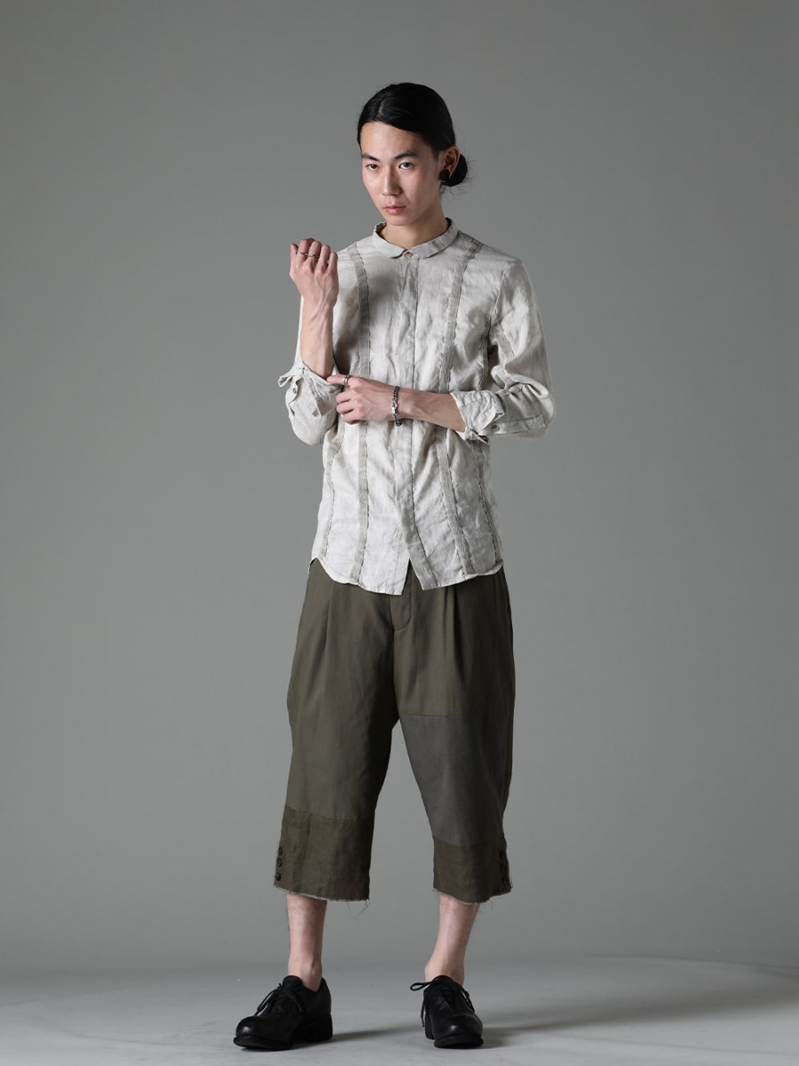 The Viridi-anne masnada GUIDI WERKSTATT:MÜNCHEN 23SS M3059 Tape slim shirt VI-3569-04-Dark-olive Fragment Cropped Trousers Dark Olive PL10L-BLKT Orthopedic Derby Shoes Horse Full Grain Leather - PL10L  M1280 Twisted Ring M1242 Ring Sculpture M1418 Connected Ring Infinity M2482 Bracelet Memories 4-001