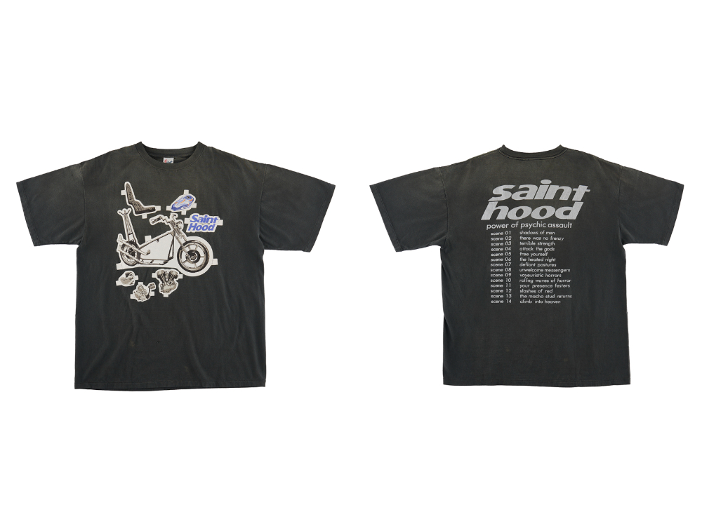 セントマイケル 2023SS - ©SAINT M××××××(セントマイケル) 2023春夏コレクションより第9弾目のアイテムがリリース！5/20(土)午前10時より店頭、通販共に同時販売開始！ - SM-S23-0000-114(セントマイケル × ネイバーフッド BIKE ショートスリーブTシャツ) - 1-003