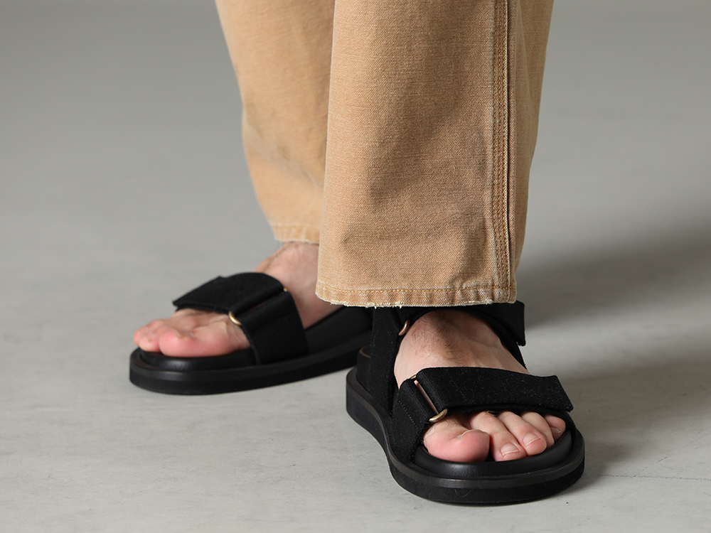 ユマワン 実用性も兼ね揃えたダブルニー仕様のオーバーオール。 - US9561-Black(メンズ サンダル ブラック) - 3-007