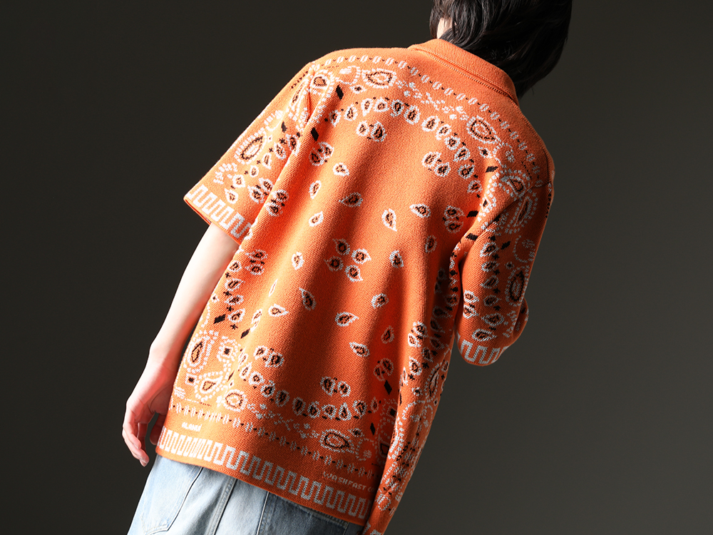 ALANUI - Vivid shirt with a luxurious feel - LMHS23-019(Bandana Piquet Shirt Tiger Lily) - 4-008