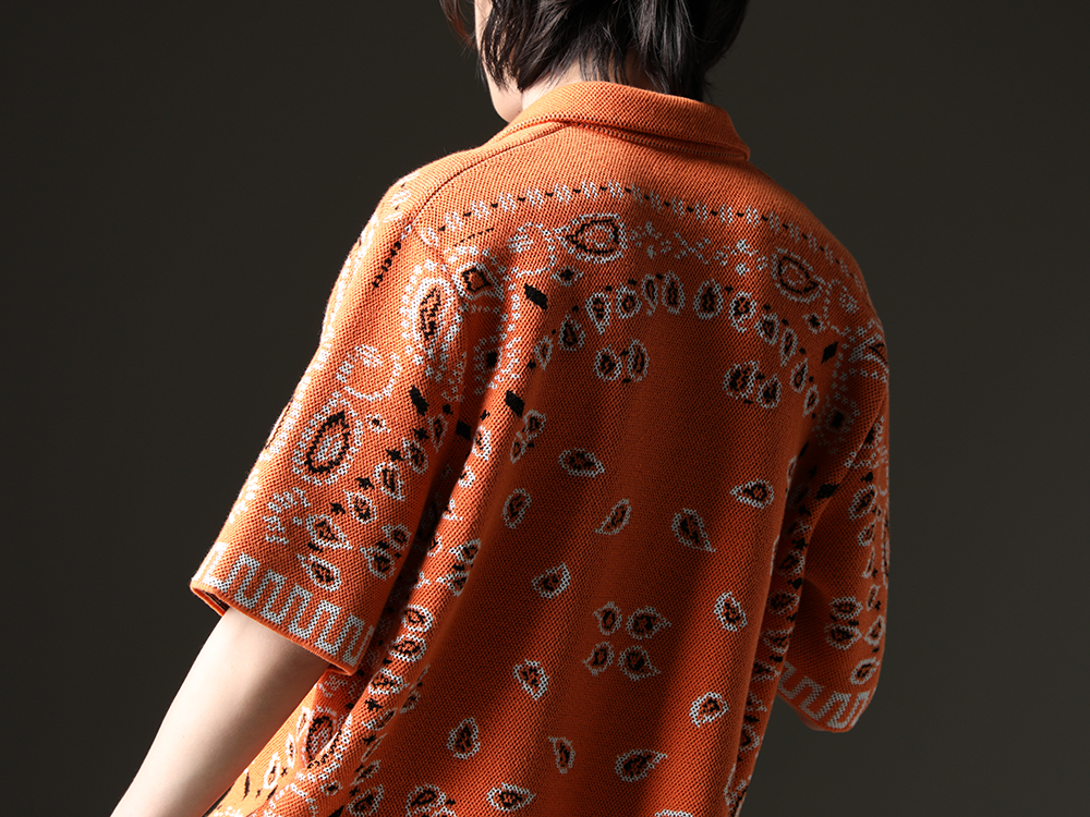 ALANUI - Vivid shirt with a luxurious feel - LMHS23-019(Bandana Piquet Shirt Tiger Lily) - 4-010