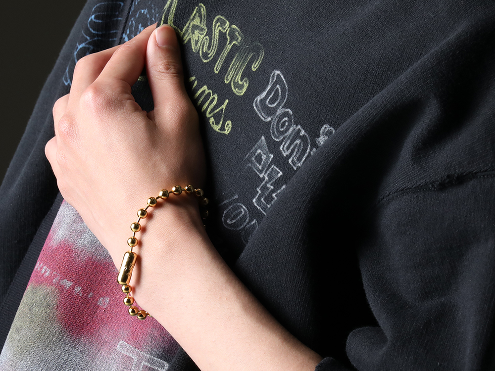 TAKAHIROMIYASHITATheSoloist. - Simple and subtle styling points - sa.0044SS23-Gold(ball chain bracelet. -L- regular Gold) - 2-004