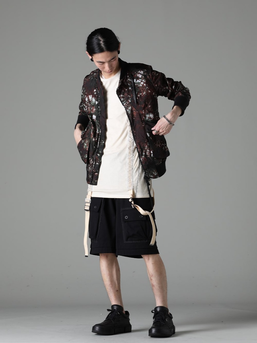 The Viridi-anne D.HYGEN GUIDI WERKSTATT:MÜNCHEN 23SS styling - The items themselves can be used from midsummer to fall. A brand that features items with a high level of design and style. - ST104-0123S-Moss-Black Uneven Dyed Nylon Ox Bomber Jacket Moss Black ST101-0823S-Dusty-White 30/-Soft Cotton Jersey Cold Dye Belt Adjustable T-Shirt Dusty White VI-3607-04-Black Jersey Shorts Black GJ02-BLKT Lace-up Boots - Horse Full Grain Leather - GJ02  M1188 4 rings Combination Facet M2595 Bracelet ring Junction M1250 ring Combination Memories 1-001