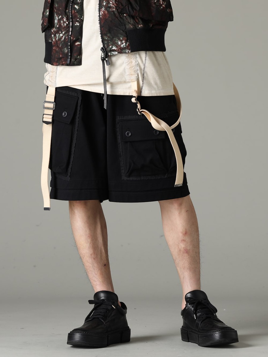 The Viridi-anne GUIDI 23SS Items with TVA features and attractions. VI-3607-04-Black Jersey Shorts Black GJ02-BLKT Lace-up Boots - Horse Full Grain Leather - GJ02 3-001