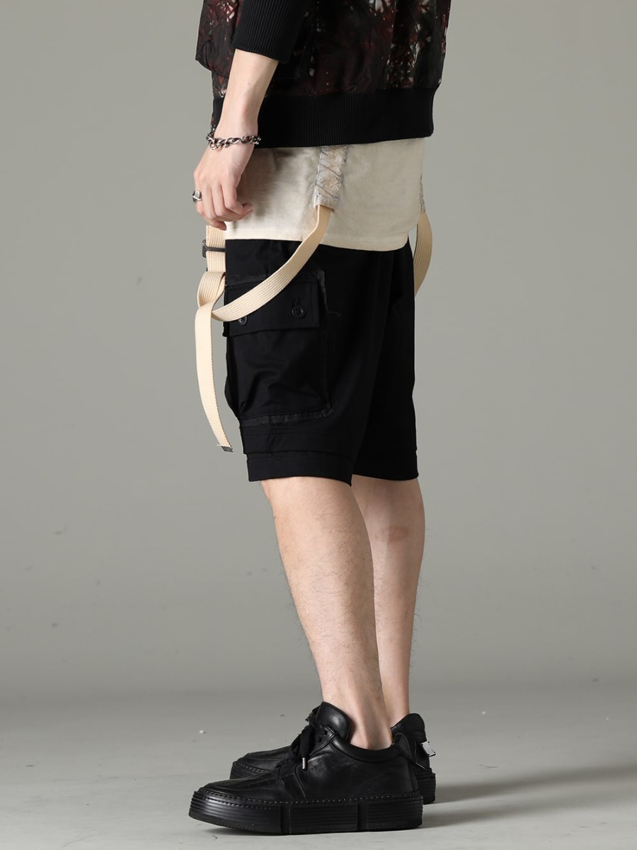 The Viridi-anne GUIDI 23SS Items with TVA features and attractions. - VI-3607-04-Black Jersey Shorts Black GJ02-BLKT Lace-up Boots - Horse Full Grain Leather - GJ02 3-002