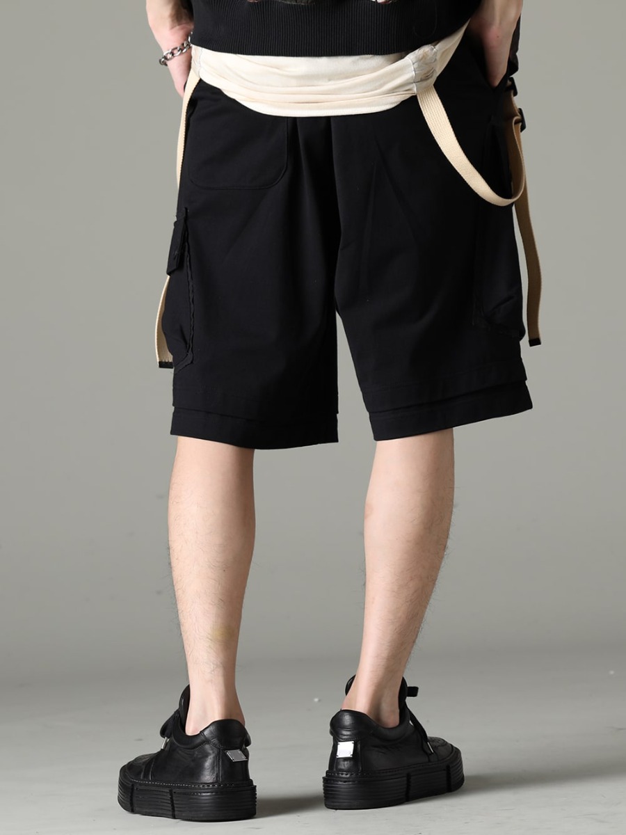 The Viridi-anne GUIDI 23SS Items with TVA features and attractions. - VI-3607-04-Black Jersey Shorts Black GJ02-BLKT Lace-up Boots - Horse Full Grain Leather - GJ02 3-003