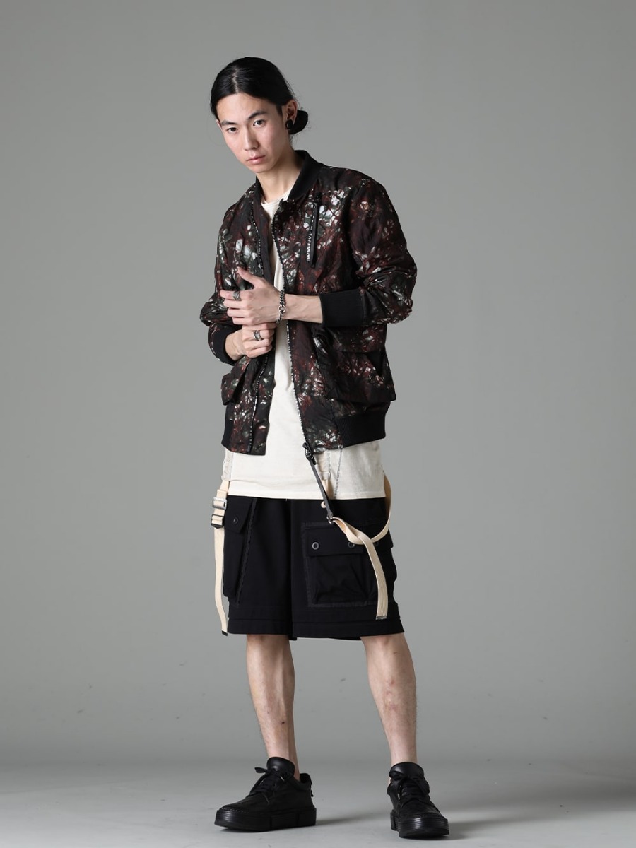 The Viridi-anne D.HYGEN GUIDI WERKSTATT:MÜNCHEN 23SS ST104-0123S-Moss-Black Uneven Dyed Nylon Ox Bomber Jacket Moss Black ST101-0823S-Dusty-White 30/-Soft Cotton Jersey Cold Dye Belt Adjustable T-Shirt Dusty White VI-3607-04-Black Jersey Shorts Black GJ02-BLKT Lace-up Boots - Horse Full Grain Leather - GJ02  M1188 4 rings Combination Facet M2595 Bracelet ring Junction M1250 ring Combination Memories  4-001