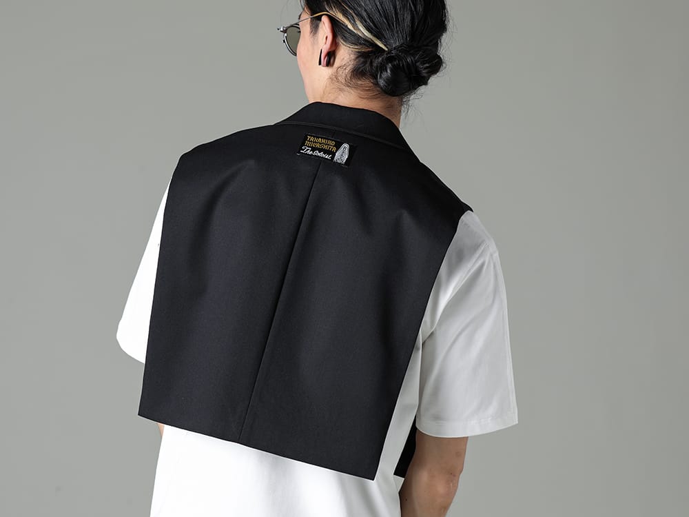 TAKAHIROMIYASHITATheSoloist 2023SS Attachment jacket with a vest-like feel  - VI-3609-01-Off-White - Short Sleeve Printed T-Shirt Off White - sj.0015SS23 - notched lapel attachment jacket. 2-005