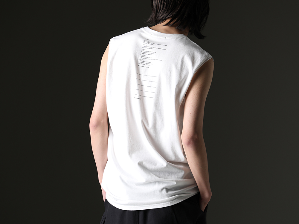 nude:masahiko maruyama - nude:masahiko maruyama's standard font prints and highly collectible graphic cutsew. - NU-1677(Sleeveless Back Print T-Shirt Black) - 3-008