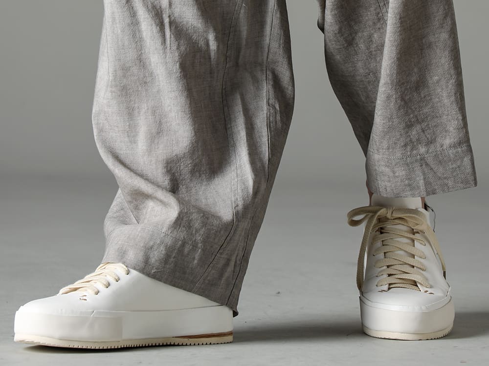 ZIGGY CHEN-Ziggy Chen Season Leather sneakers more casual yet elegant than derby shoes - 0M2310528-Pleated Tapered Trousers - FEIT-Hand-Sewn-Low-FEIT Hand-Sawn Low 3-004