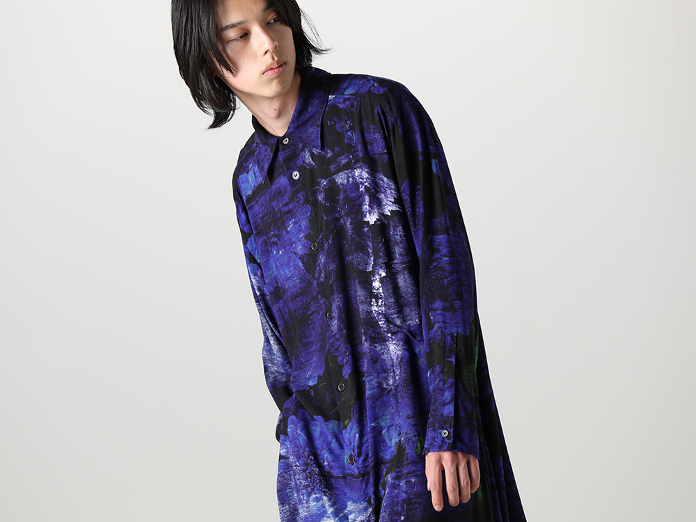 Ground Y 2023SS - Ground Y(Ground Y) Ground Y 2023SS Collection Final Delivery! Now available in stores and by mail order! - GI-B17-216-Blue(Fireworks Rayon Jumbo Shirt Blue) - 1-011