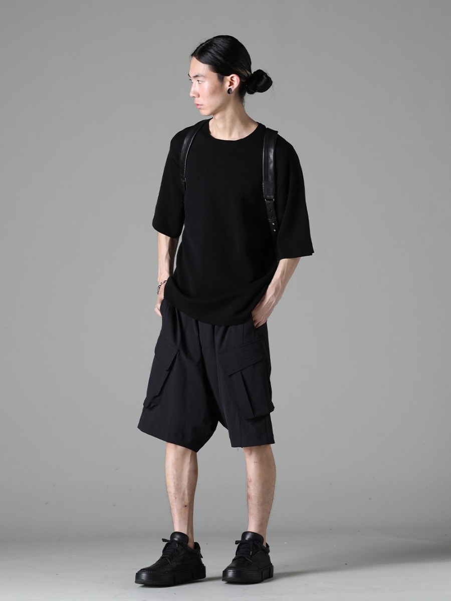 DEVOA GUIDI cornelian taurus WERKSTATT:MÜNCHEN 23SS KTS-CSL1-Black Knit Short Sleeves Cotton / Silk / Linen Black PTI-SDDH Cargo Short Pants Scholer Dynamic GJ02-BLKT Lace-up boots - Horse full grain leather - GJ02 co15sstr050-cow-black Tower Rack Cow Mineral Black M1188 4Ring Combination Faceted M2595 Bracelet Ring Junction M1250 Ring Combination Memories  4-001