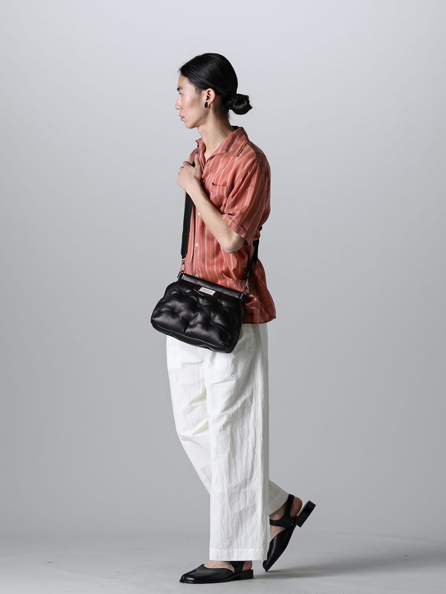 Maison Margiela - メゾン マルジェラ 2023SS スタイリング 見出し1 - S50DR0003-Pink - ショートスリーブ シャツ ピンク - IH-23SS-P003-CS - ハイウエストパンツ - S57WP0082 - タビ サンダル 1-002