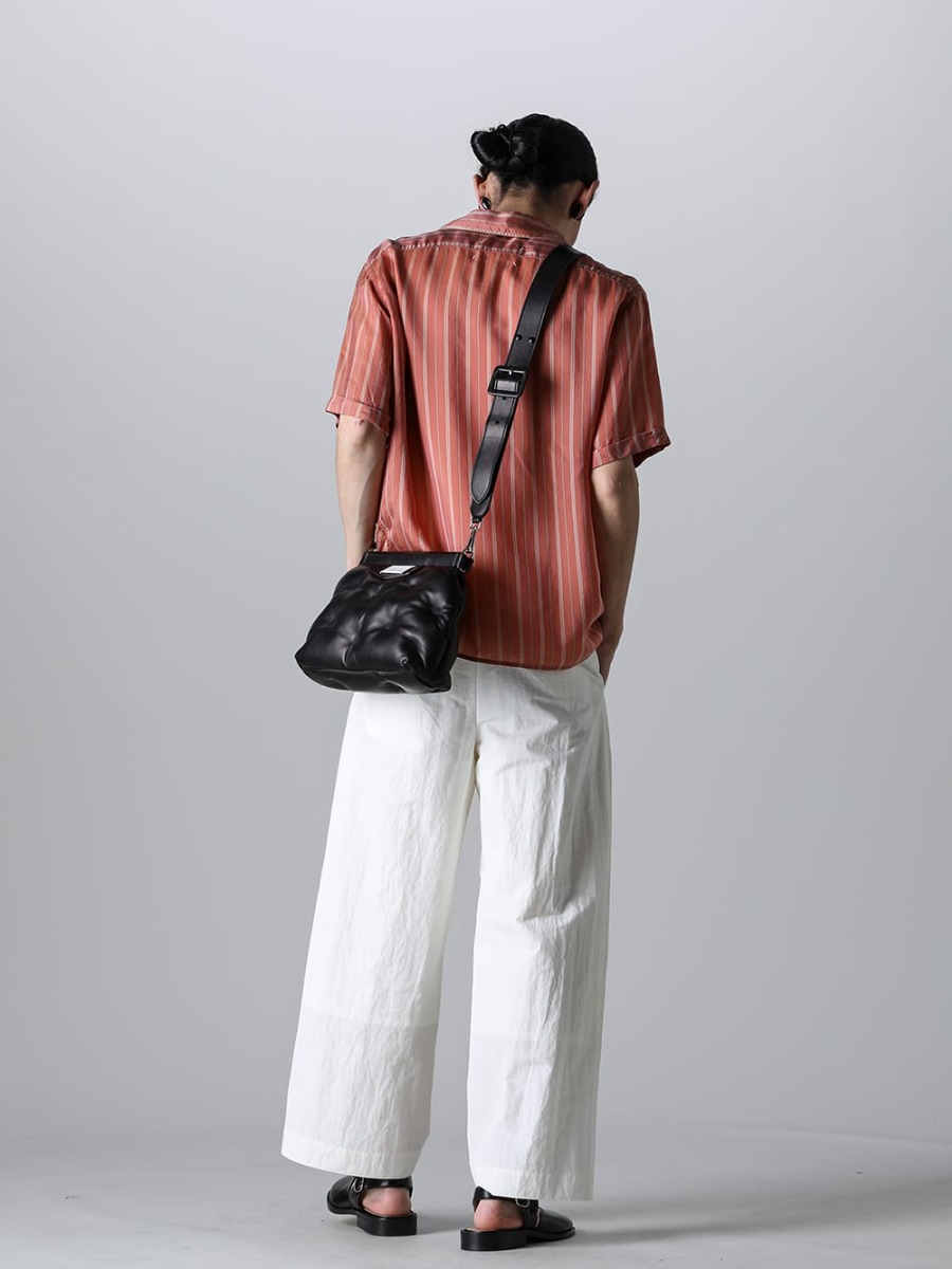 Maison Margiela - メゾン マルジェラ 2023SS スタイリング 見出し1 - S50DR0003-Pink - ショートスリーブ シャツ ピンク - IH-23SS-P003-CS - ハイウエストパンツ - S57WP0082 - タビ サンダル 1-003