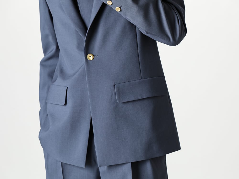 IRENISA - イレニサ 2023SS 見出し2  - IH-23SS-J007-DS - モディファイド ショール カラージャケット（ポリエステルウール） - IH-23SS-B006-DS - オーナメンタル フライ フロント シャツ （ポリエステルウール） 2-004