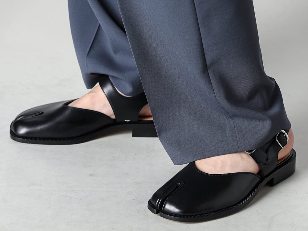 Maison Margiela - メゾン マルジェラ 2023SS 見出し3 - IH-23SS-P018-DS - ツータックワイドパンツ - S57WP0082 - タビ サンダル 3-004