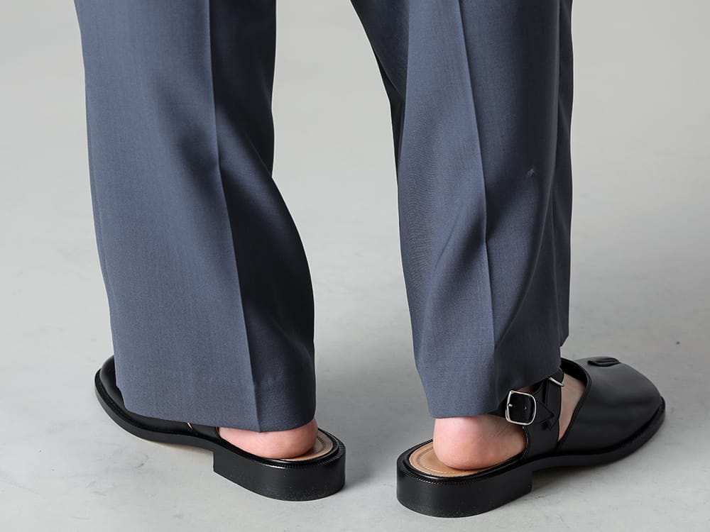 Maison Margiela - メゾン マルジェラ 2023SS 見出し3 - IH-23SS-P018-DS - ツータックワイドパンツ - S57WP0082 - タビ サンダル 3-005