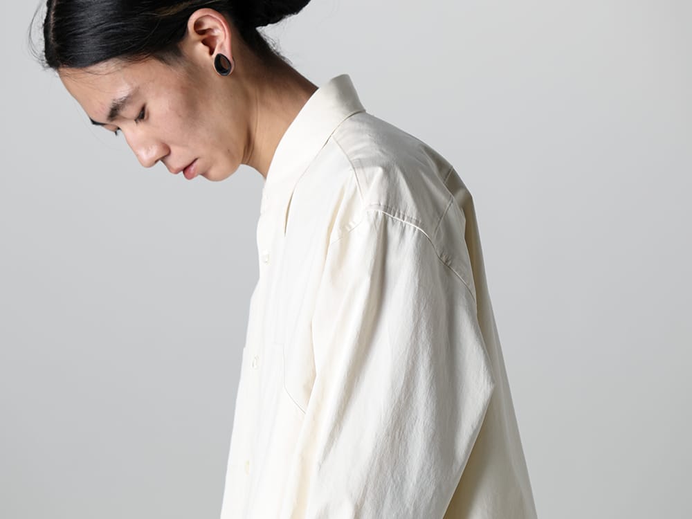 IRENISA 2023SS The new IRENISA cotton shirt is highly versatile and can be worn as a shirt or a blouson!  - IH-23SS-B020-CSS-Ivory - Wide Pockets Shirt Blouson Ivory 2-004