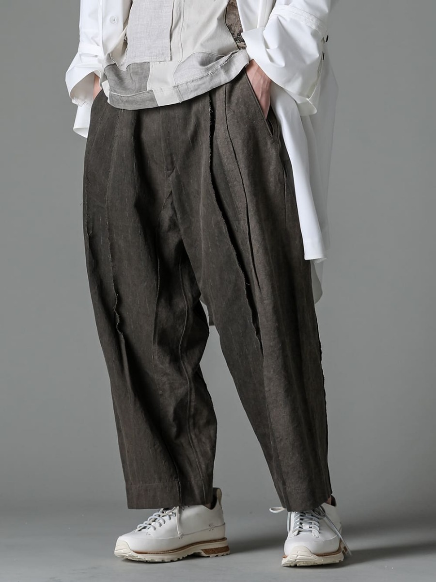 Norwegian Rain-ノルウェージャンレイン 23SS(春夏) 春夏スタイルのアクセントとなり、抜群の履き心地を誇るハイクオリティシューズ - 0M2310516-アシンメトリカル パネル トラウザーズ - Lugged-Runner-FEIT ラガード ランナー 3-002