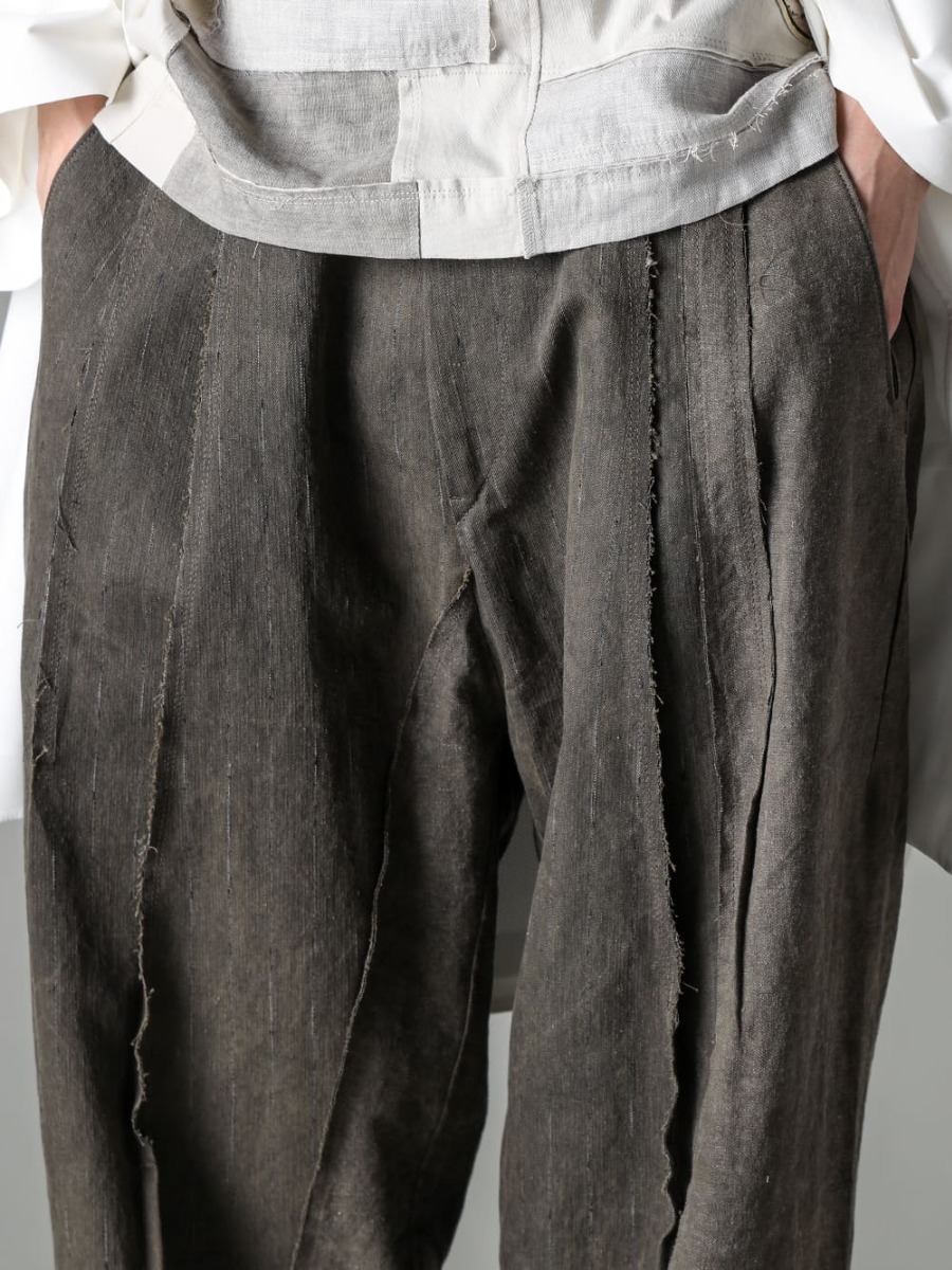 Norwegian Rain-ノルウェージャンレイン 23SS(春夏) 春夏スタイルのアクセントとなり、抜群の履き心地を誇るハイクオリティシューズ - 0M2310516-アシンメトリカル パネル トラウザーズ - Lugged-Runner-FEIT ラガード ランナー 3-003