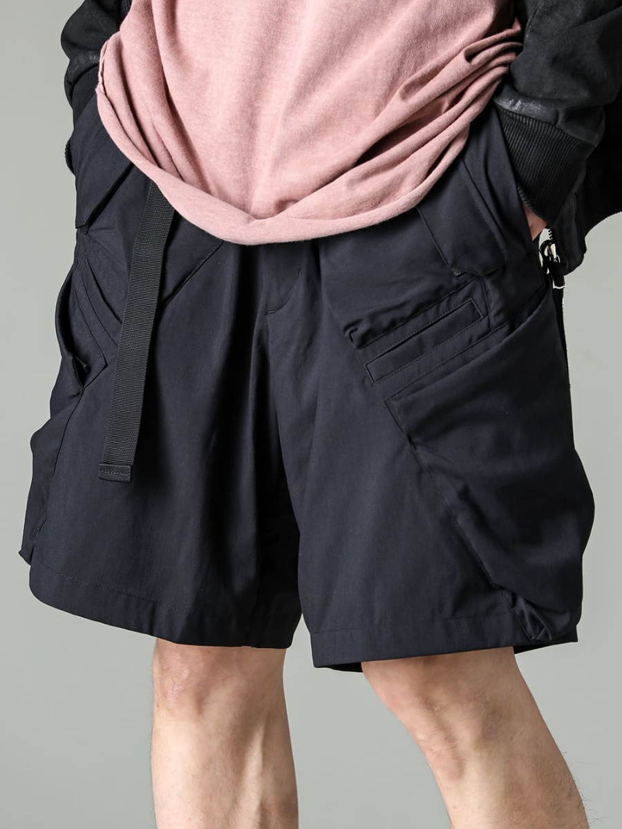 BORIS BIDJAN SABERI 23SS ACRONYM nylon stretch shorts combine sophisticated design with high functionality - SP29-M-Black-Nylon Stretch BDU Short Pant Black - ST BAMBA5 11XS WH/WH/VA-ROSE-ST BAMBA5 11XS WH/WH/VA-ROSE 3-004