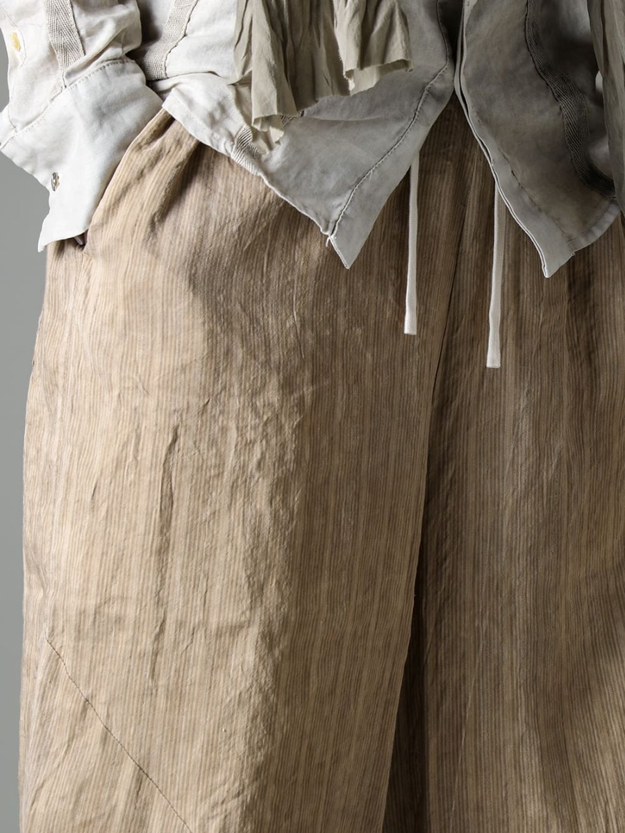 masnada-マスナダ 23SS(春夏) リネンビスコースのシャリ感とドレープ性を上品に構築 - HP099-TRTL-フィッシャーマン パンツ - 992X-Black-クラシック ダービーシューズ レースアップ シングルソール - ホース フルグレイン - 992X 3-004