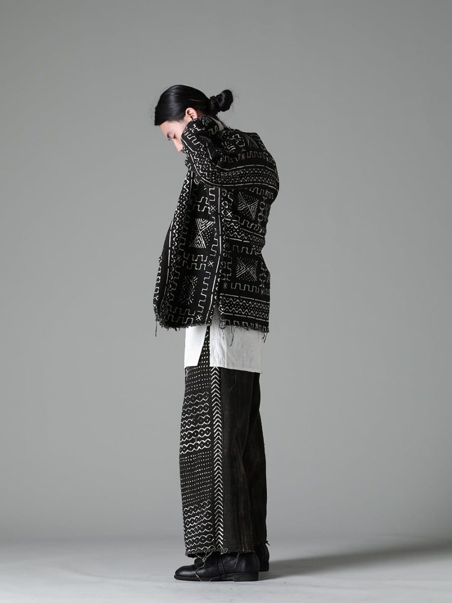 OLUBIYI THOMAS 2023SS African Style Charm - Brand's basic style with restocked drawstring trousers - 2305.9 Pleated Bib Shirt - 3202.7-1 Kimono Back Cardigan #1 - 2507.94-2 Wide Legged Drawstring Trousers #2 - 792Z Classic Derby Shoes Double Sole - Horse Full Grain Leather - 792Z 1-003