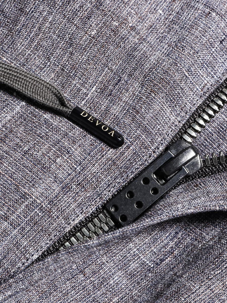 DEVOA 23SS Light texture and delicate yet unique coloring. - PTI-STCB-Vintage-Blue Baggy Cropped Pants Ramie Vintage Blue 1-003