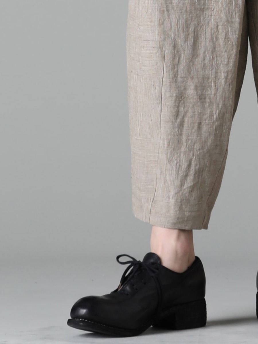 DEVOA 23SS Simple design with accents. - PTI-STCB-Dune Baggy Cropped Pants Ramie Dune 1-005