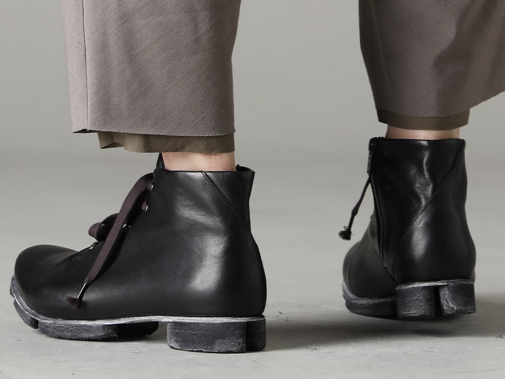 DEVOA 23SS styling Loose-fitting pants with a crisp, relaxed silhouette - PTN-IRKL-Mud-Gray Drop Crotch Cropped Pants Cotton/Silk/Viscose Mud Gray 1-005