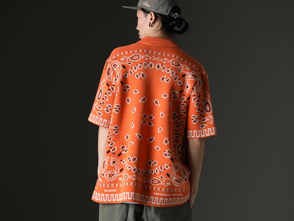 アラヌイ / ニュークリア 2023SS - 夏のスタイリングに最適な一着。 - LMHS23-019(バンダナ ピケットシャツ タイガーリリー) NV_002-Vintage-Green(NVロゴ フロント アーミーコットンキャップ ヴィンテージグリーン) - 2-003