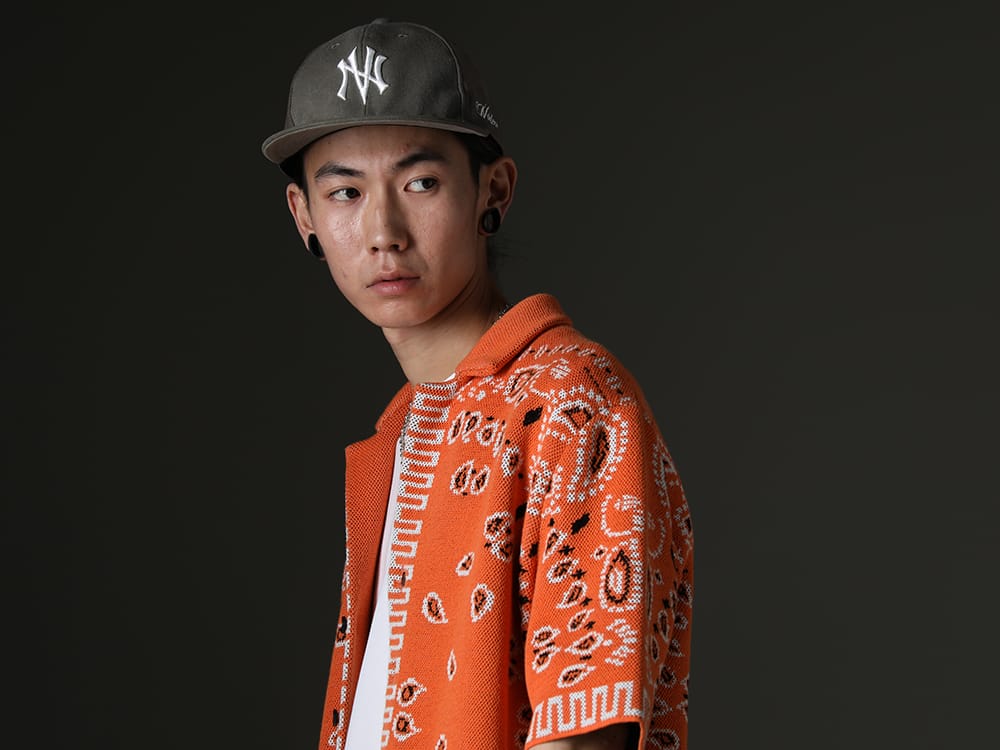 アラヌイ / ニュークリア 2023SS - 夏のスタイリングに最適な一着。 - LMHS23-019(バンダナ ピケットシャツ タイガーリリー) NV_002-Vintage-Green(NVロゴ フロント アーミーコットンキャップ ヴィンテージグリーン) - 2-005