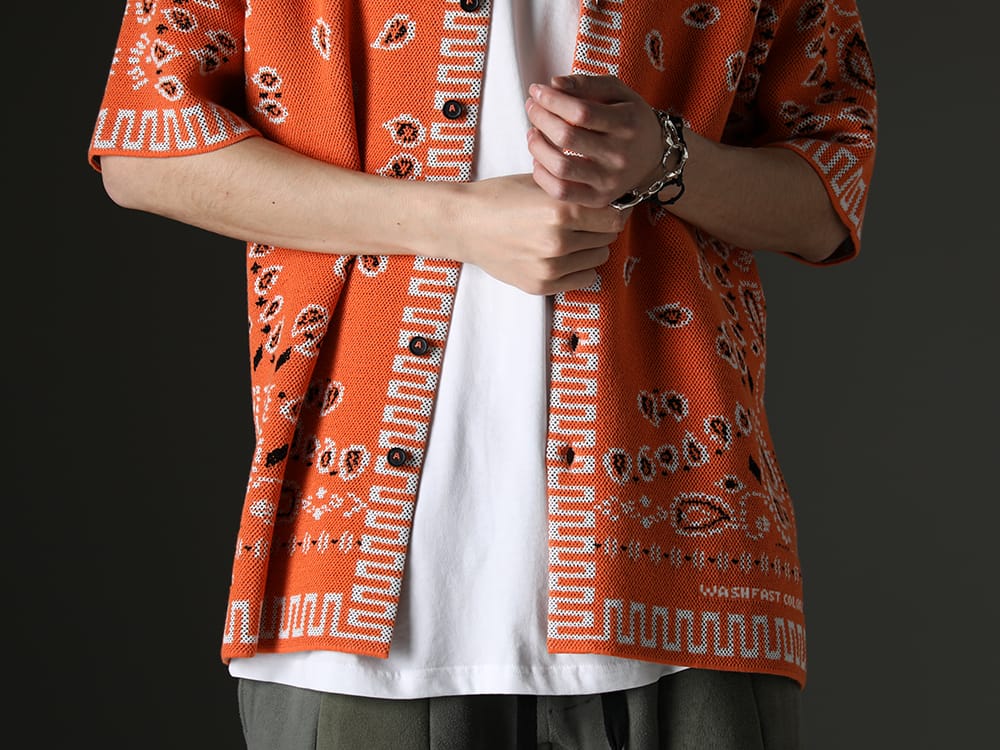 アラヌイ / アクロニウム / タカヒロミヤシタザソロイスト. 2023SS - 夏のスタイリングに最適な一着。 - LMHS23-019(バンダナ ピケットシャツ タイガーリリー) S25-PR-C-White(Sleeveless T-shirt White) sa.0036SS23-Black(ボーンシェイプドカラビナブレスレット-S- ブラック) sa.0036SS23-Silver(ボーンシェイプド カラビナ ブレスレット/S/シルバー) - 2-006