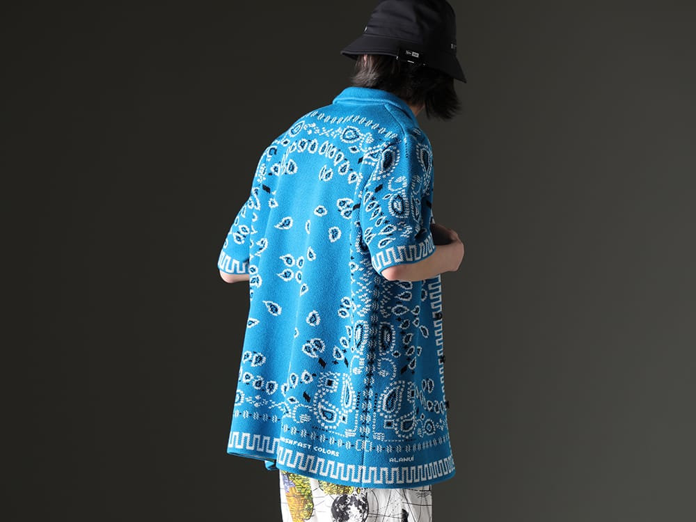 アラヌイ / イレブン バイ ボリス ビジャン サベリ 2023SS - アートと職人技が融合した鮮やかなショートスリーブシャツ - LMHS23-022(バンダナ ピケットシャツ ブルースウィムマルチ) ST-BUCKET-GORE-TEX-11XNE(イレブン バイ ボリス ビジャン サベリ × ニューエラ - バケット ゴアテックス) - 2-003
