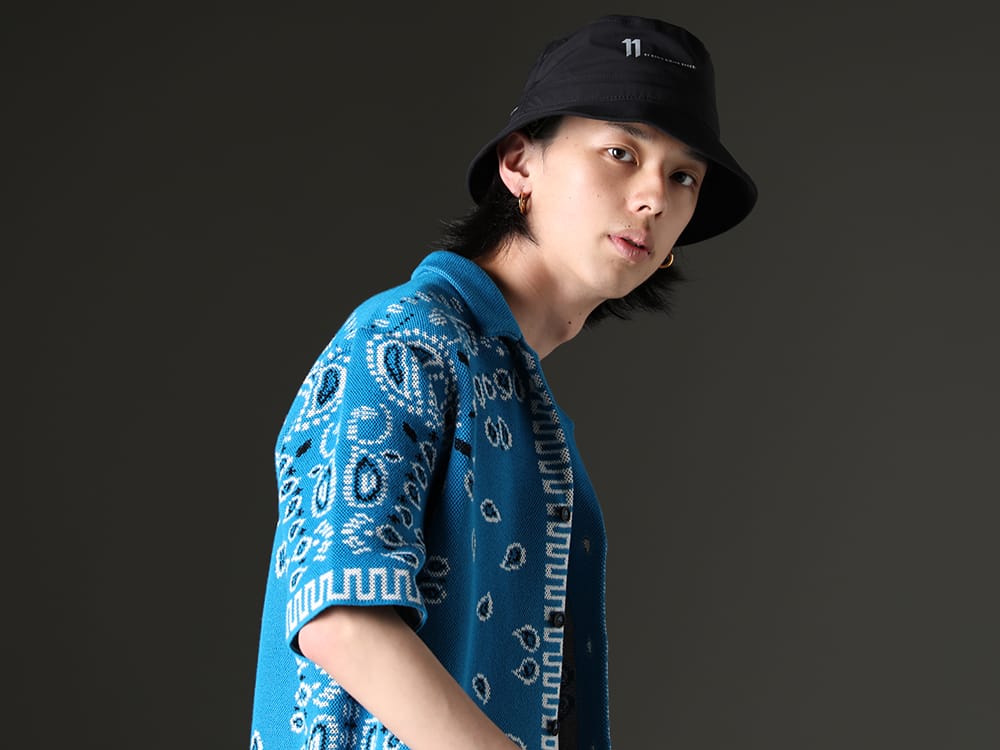 アラヌイ / イレブン バイ ボリス ビジャン サベリ 2023SS - アートと職人技が融合した鮮やかなショートスリーブシャツ - LMHS23-022(バンダナ ピケットシャツ ブルースウィムマルチ) ST-BUCKET-GORE-TEX-11XNE(イレブン バイ ボリス ビジャン サベリ × ニューエラ - バケット ゴアテックス) - 2-006