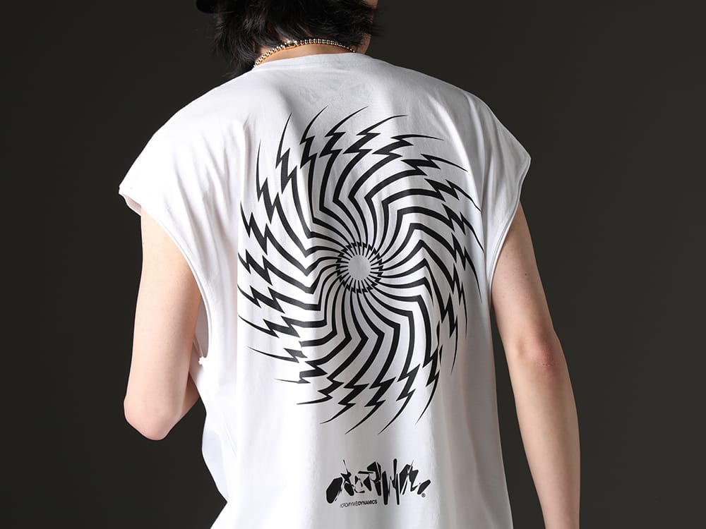 アクロニウム 2023SS - アートと職人技が融合した鮮やかなショートスリーブシャツ - S25-PR-C-White(Sleeveless T-shirt White) - 2-011