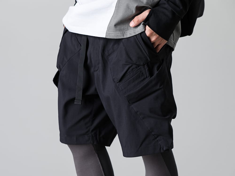 ACRONYM - アクロニウム 2023SS ACRONYM - アクロニウムからミリタリーデザインのナイロンストレッチ素材のショートパンツをセレクト - SP29-M-Black - Nylon Stretch BDU Short Pant Black - RW-518-M.Gray × G.Gray - バイカラー レギンス マンガングレー × グラファイトグレー 3-003