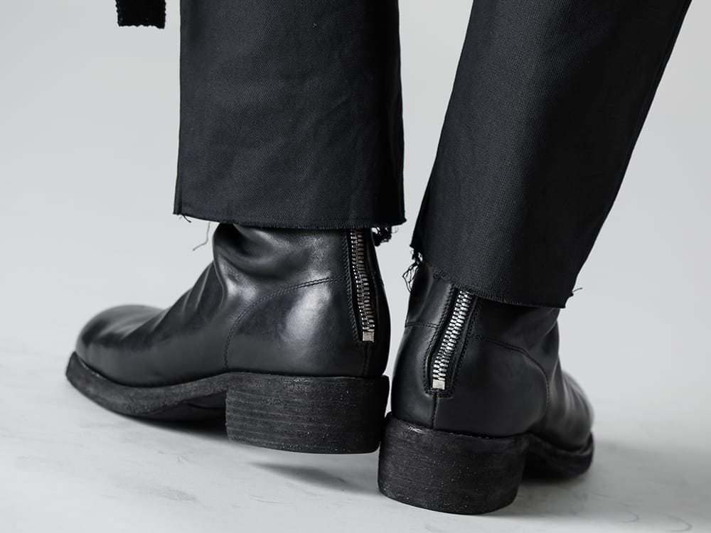 Guidi - グイディ 2023SS 見出し3 - N12 - ロー クロッチ パンツ -ライト- - 788Z_H - バックジップブーツ ダブルソール - ホース フルグレイン レザー 3-004