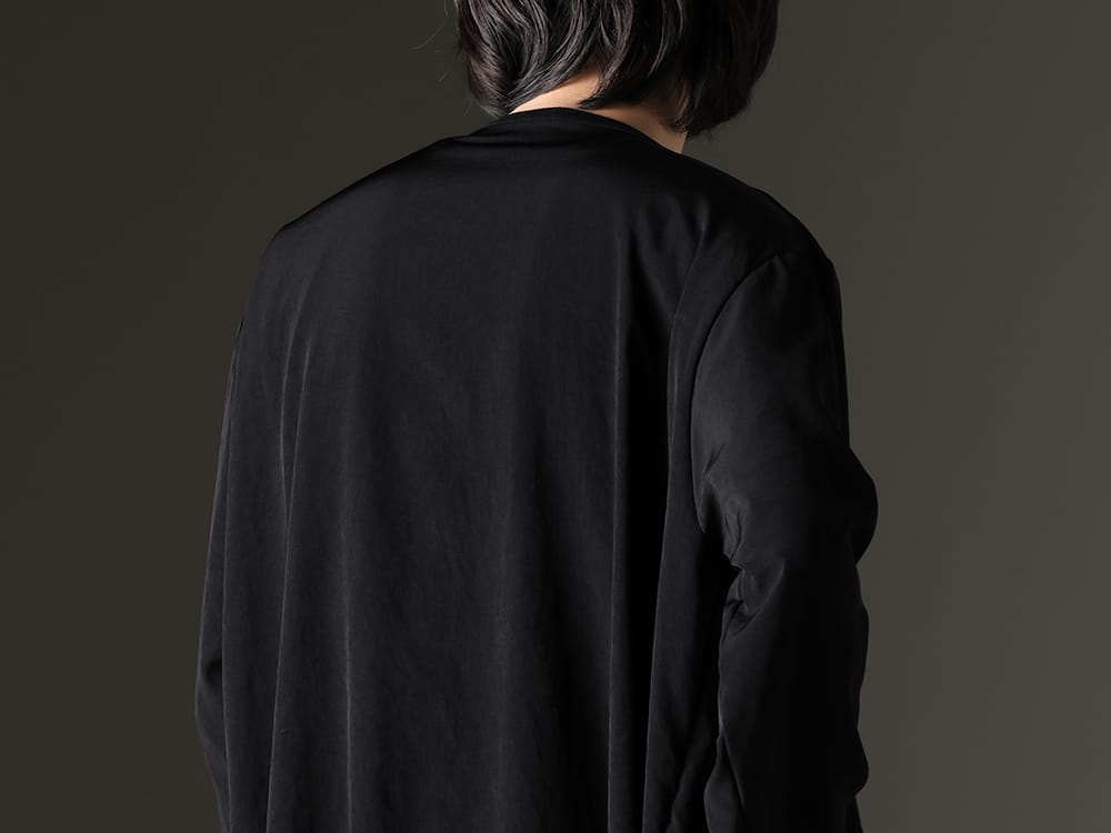 グラウンドワイ 2023SS - はっきりとしたホワイト色で清涼感を演出。 - GA-T28-803(T/A ヴィンテージデシン コンビネーションレイヤード ドレープカーディガン) - 2-006