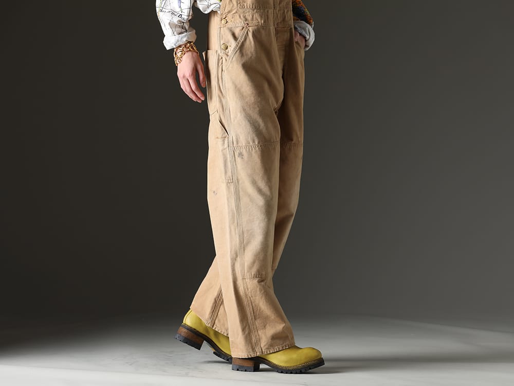 セントマイケル / グイディ 2023SS 鮮やかなイエローの色味とレザーの良さを味わえるブーツ - SM-S23-0000-062(ダブルニー オーバーオール) PL06V-CO81T(サイドゴアアンクルブーツビブラムソール - ホース フルグレイン レザー CO81T) - 3-005