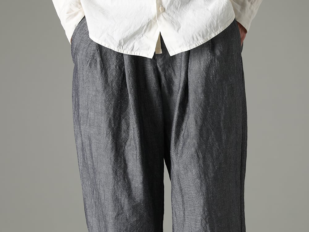 NOUSAN 2023SS A blend of crisp fabric and practicality that gives strong sense of the brand - ankle ankle：2-Tuck Wide Pants 3-004