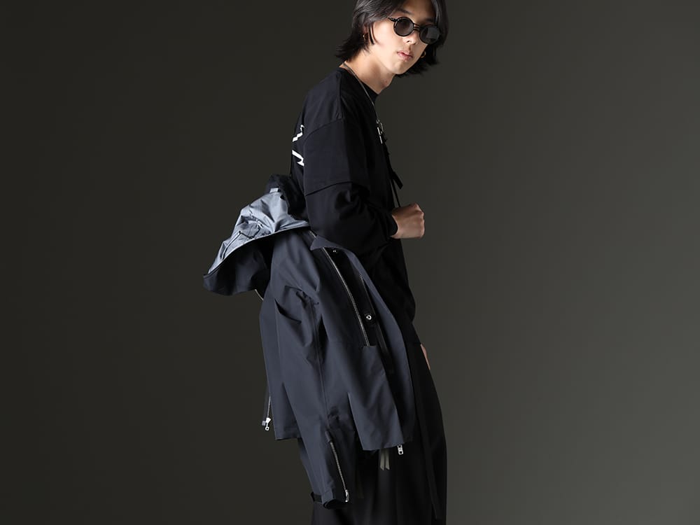 ACRONYM / RIGARDS / The Viridi-anne / WERKSTATT:MÜNCHEN 2023SS - A functional jacket for all weather conditions - J68-GT(Rider Jacket) S29-PR-C(Long Sleeve T-shirt) RG2001TVA-Black-Black-D.Gray(RIGARDS collaboration sunglasses - RG2001TVA Black / Black / D.Gray) M3015(NECKLACE CURL) - 2-013