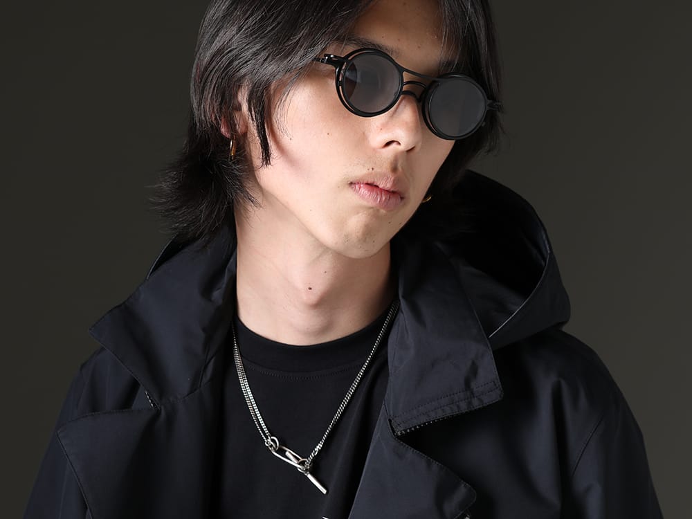 RIGARDS / The Viridi-anne / WERKSTATT:MÜNCHEN 2023SS - A functional jacket for all weather conditions - RG2001TVA-Black-Black-D.Gray(RIGARDS collaboration sunglasses - RG2001TVA Black / Black / D.Gray) M3015(NECKLACE CURL) - 2-015