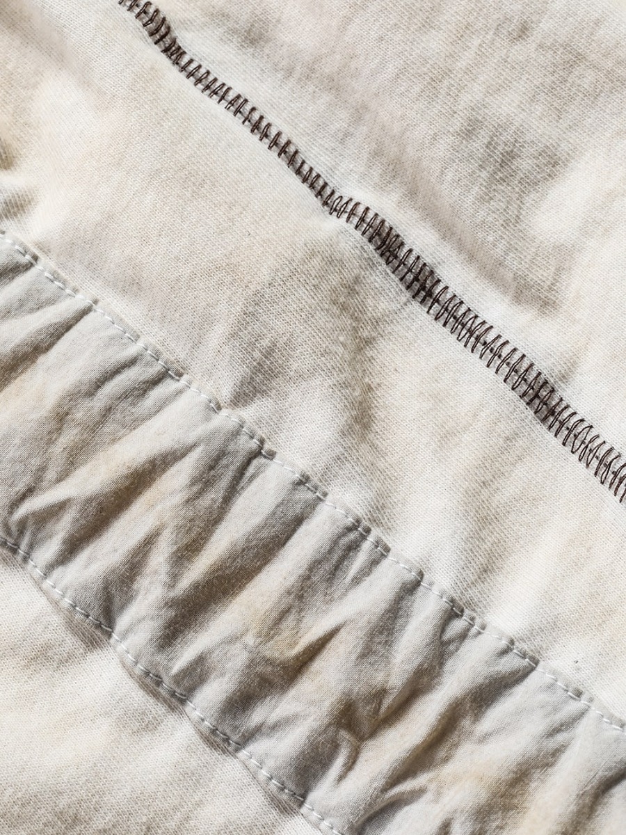 D.HYGEN 23SS Color development to enjoy different atmospheres  - ST101-0823S-Dusty-White 30/- Soft Cotton Jersey Cold Dye Belt Adjustable T-Shirt Dusty White 2-002