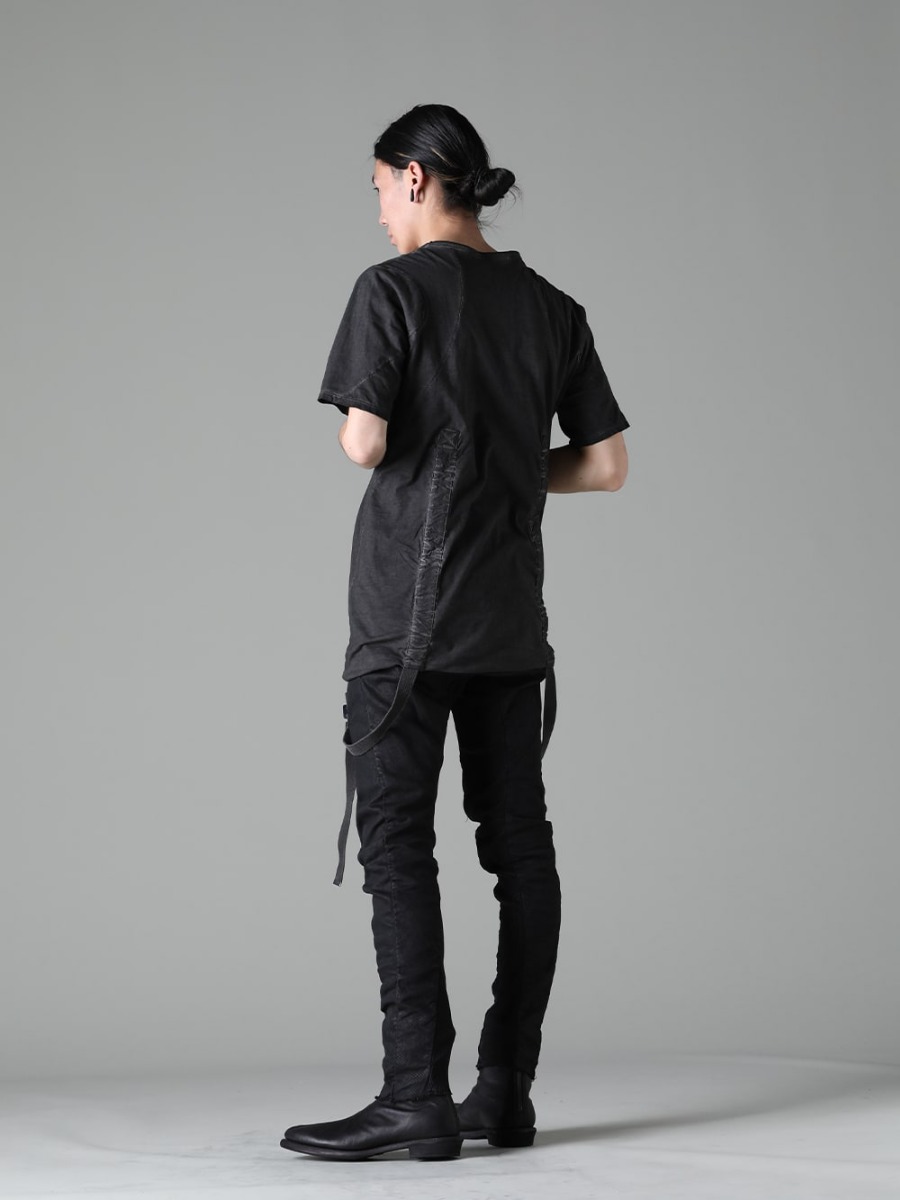 D.HYGEN Julius masnada 23SS Enjoy a variety of styles and variations - ST101-0823S-Charcoal 30/- Soft Cotton Jersey Cold Dye Belt Adjustable T-Shirt Charcoal M3022-Smeared-Black Rib Insert Dart Slim Pants Smeared Black 819FWM1 Cow Leather Zip Seamed Boots 3-009