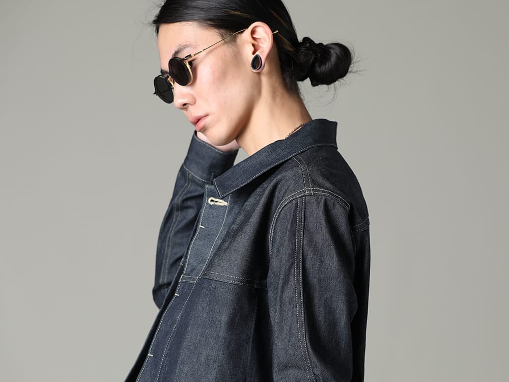 ザ ヴィリディアン / リガーズ 2023SS - カジュアルな印象も放ってくれるデニムジャケット - VI-3574-06-Indigo(デニムジャケット インディゴ) RG1022TVA-GOLD+BLACK / BLACK(リガーズ 10周年 コラボレーション サングラス ゴールド+ブラック / ブラック) - 2-005