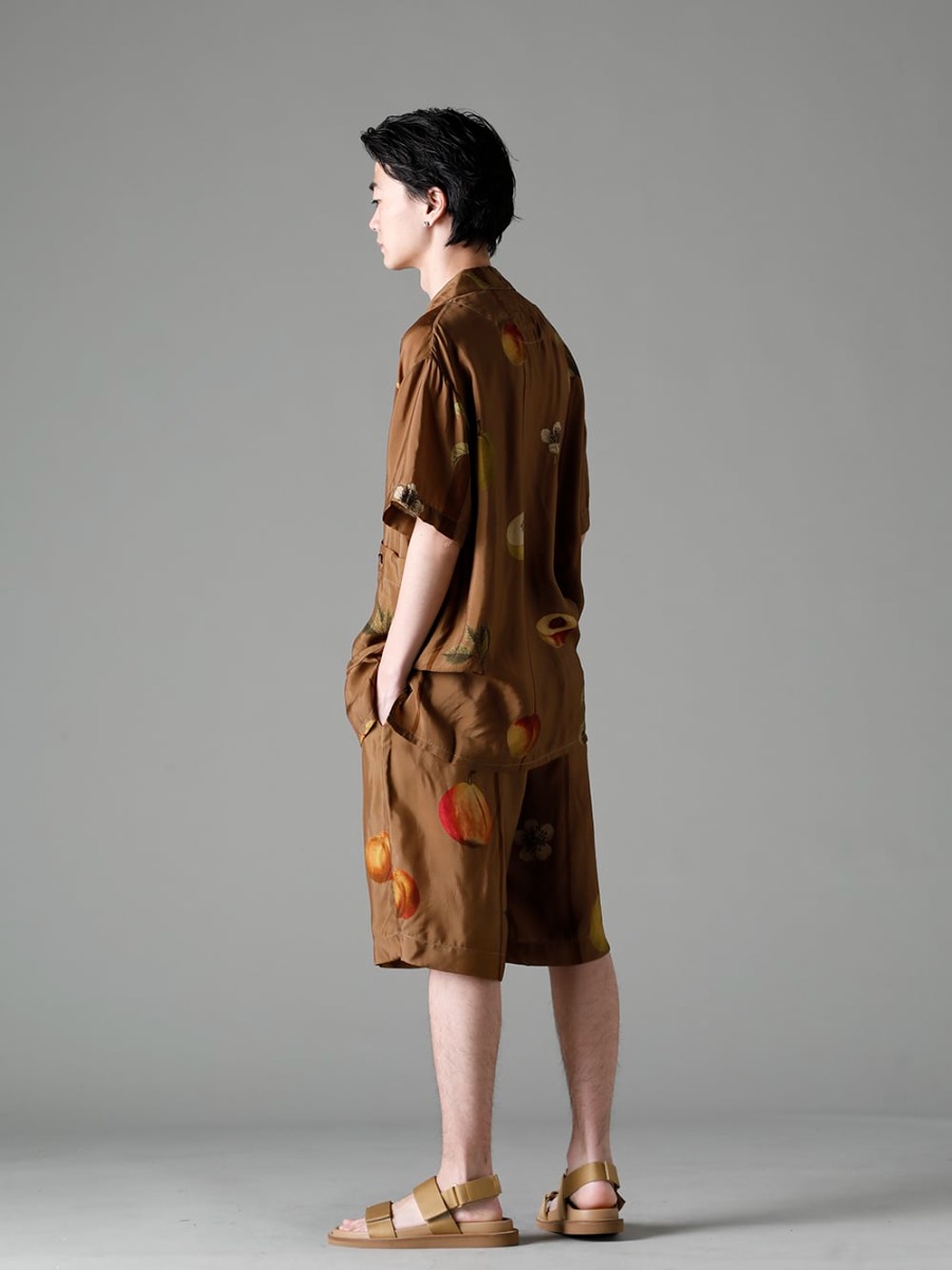 UMA WANG 2023SS Light setup for the hot season - UM1507-Mustard TERRY TOP Mustard - UM3531-Musterd PALLOR PANTS Musterd - US9561-Tan Mens Sandal Tan 1-004